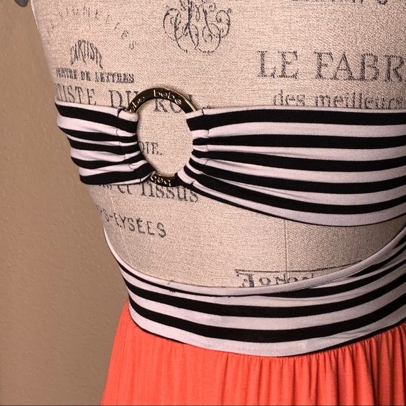 bebe ~ Maxi Dress Slit Open Back - Picture 6 of 9